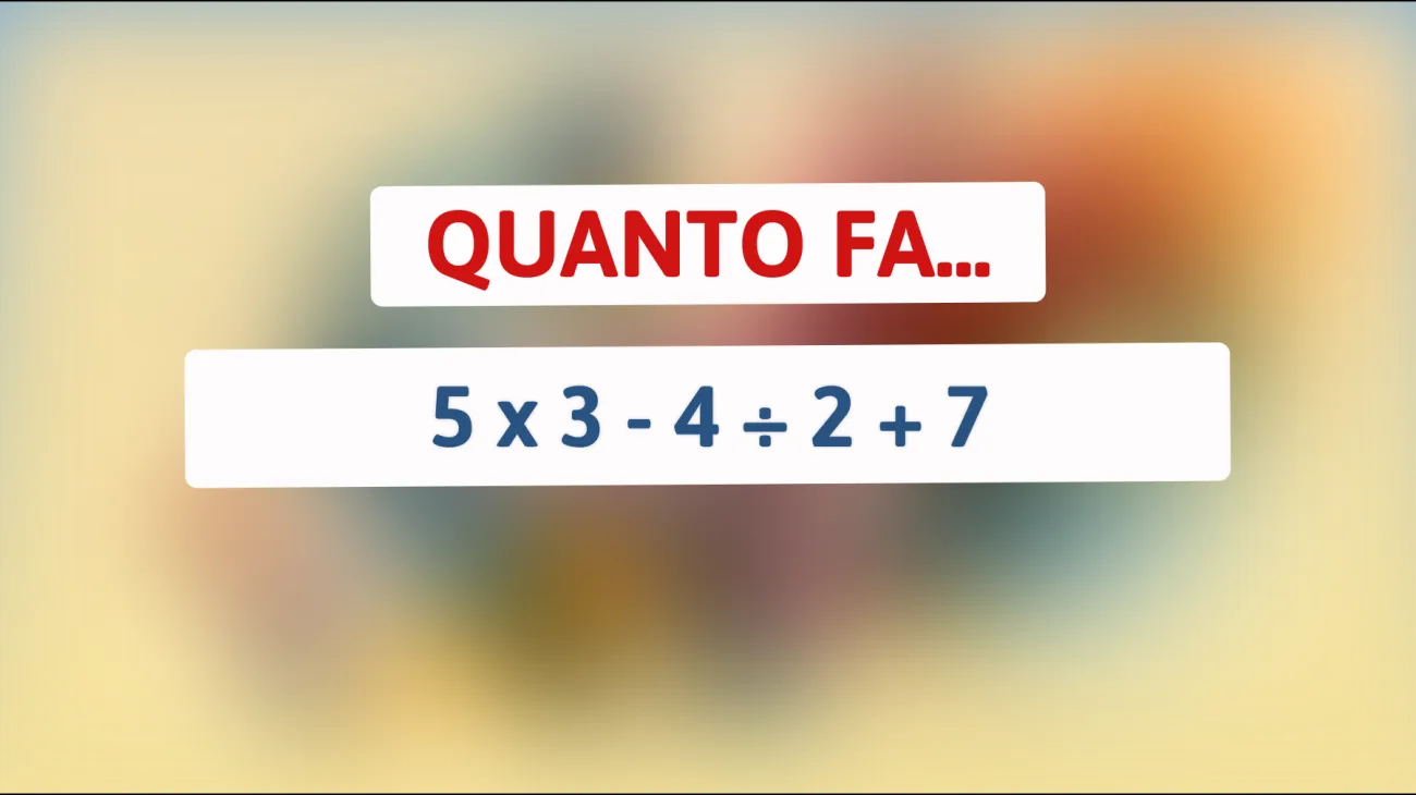 \"Saresti in grado di risolvere questo indovinello matematico che solo i veri geni riescono a capire?\""
