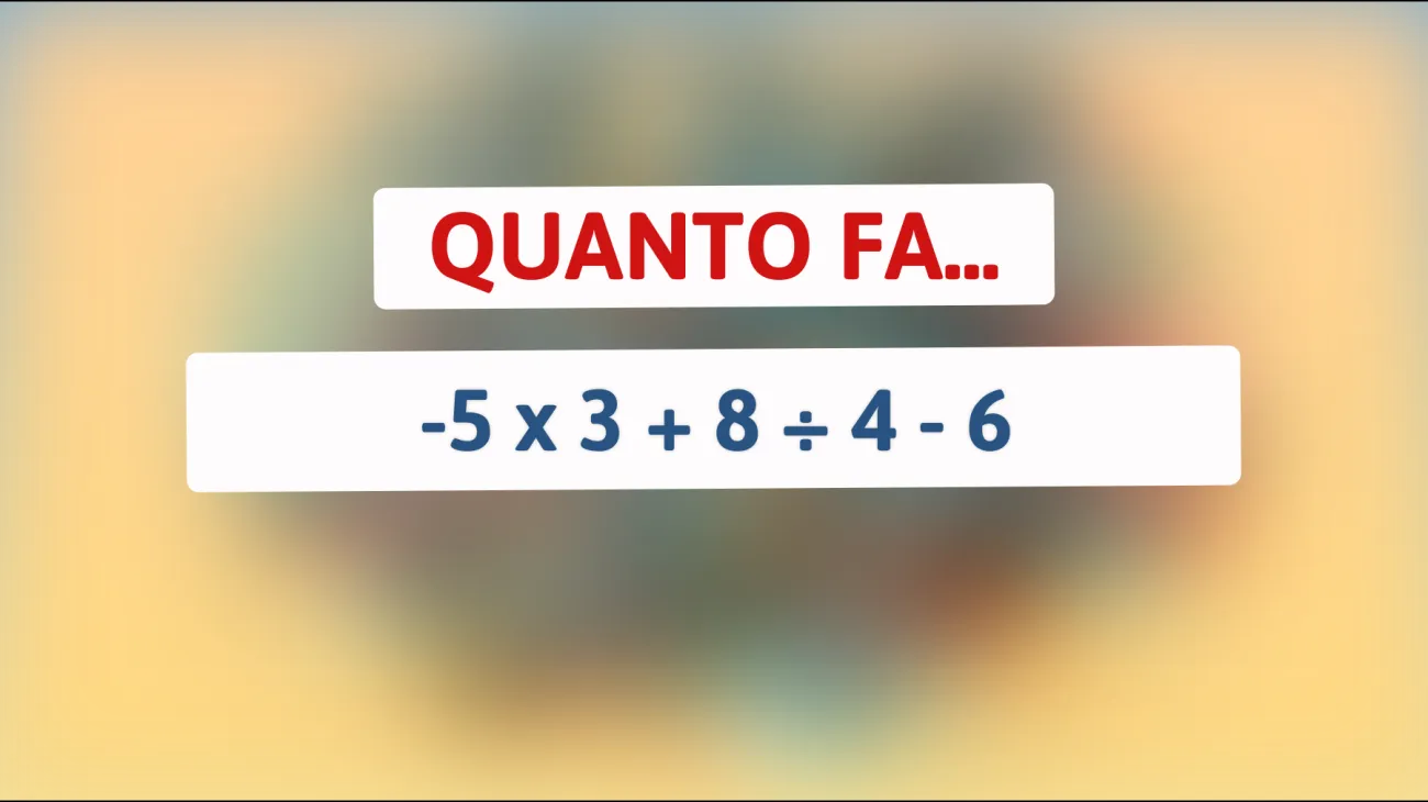 \"Se risolvi questo enigma matematico sei davvero un genio: scopri la risposta che confonde tutti!\""
