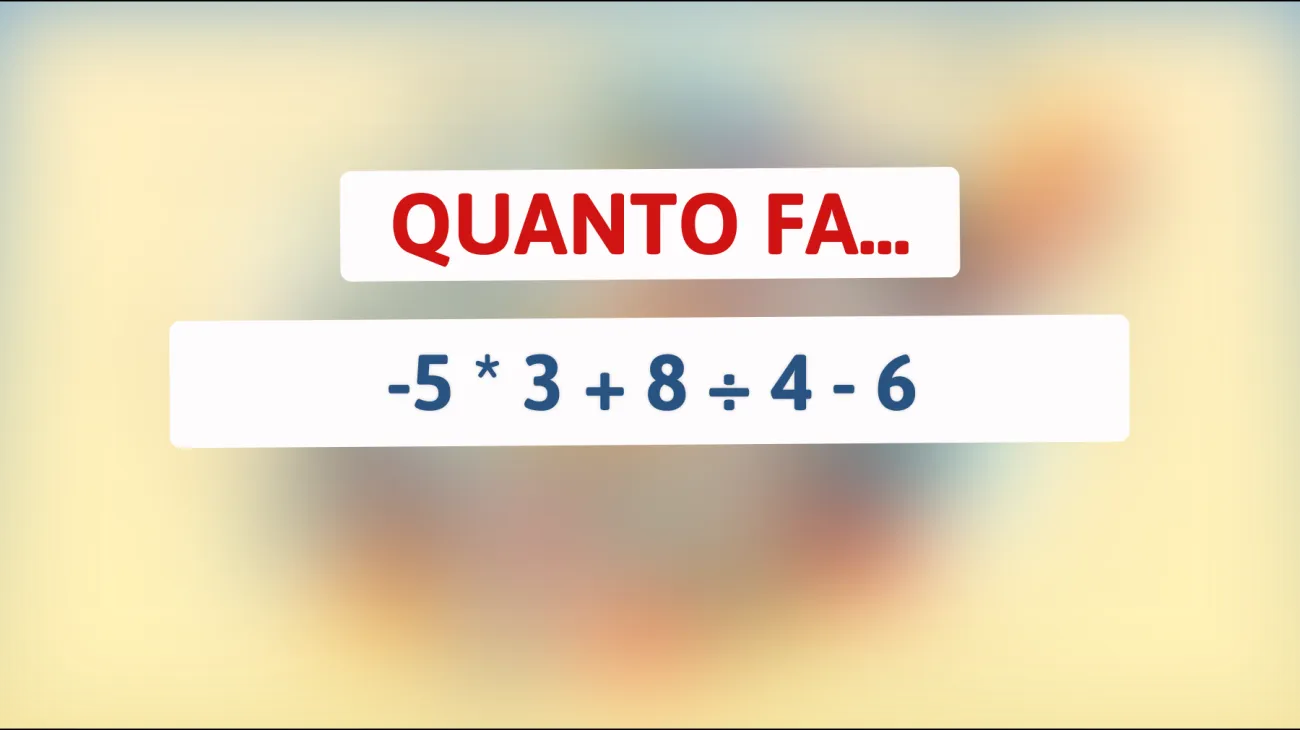 Sfida la tua intelligenza: puoi risolvere questo indovinello matematico che ha lasciato tutti a bocca aperta?"