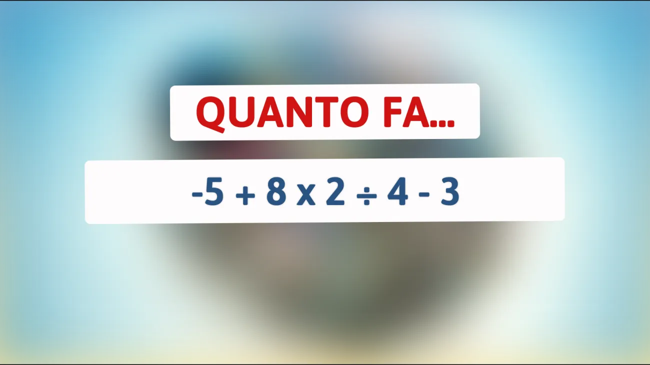 Sfida la tua intelligenza: solo un vero genio può risolvere questo enigma matematico! Sei pronto a scoprire la risposta?"